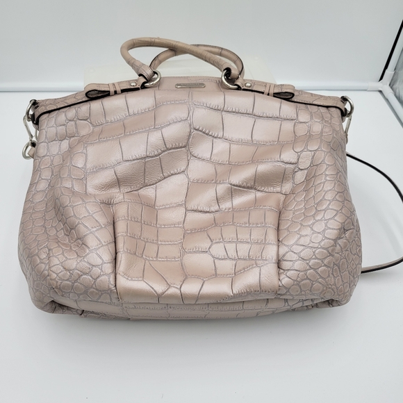 Coach Madison Sophia Embossed Satchel Sand Shoulder bag w Shoulder Strap - Picture 13 of 13